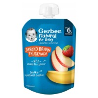 Piure pentru copii Gerber Apple&Banana And Strawberry 6m+ 80g