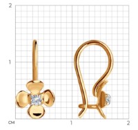 Cercei SOLOVOV JEWELRY 51-120-01493-2 imaginea #2 — magazin online Desire.md