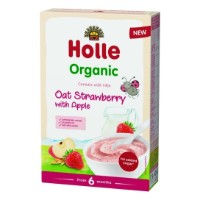 Органическая каша Holle Cereal with Milk Oat Strawberry with Apple 250g