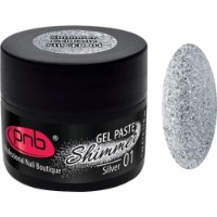 Гель для дизайна ногтей PNB Shimmer Gel Paste 01 Silver 5ml