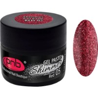 Гель для дизайна ногтей PNB Shimmer Gel Paste 05 Red 5ml