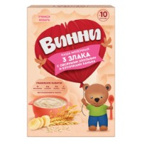 Terci cu lapte pentru copii Винни 3 Cereals With Banana 10+ 200g