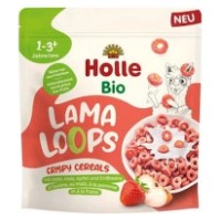 Детские хлопья Holle Organic Lama Loops Strawberry & Apple 125g