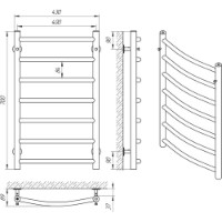 Uscător de prosoape Laris Classic P7 400x700 imaginea #2 — magazin online Desire.md
