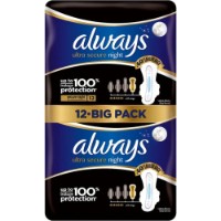 Absorbante Always Ultra Secure Night Duo 12pcs