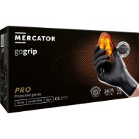 Одноразовые перчатки Amio GoGrip Black XL 50pcs (MER20312)