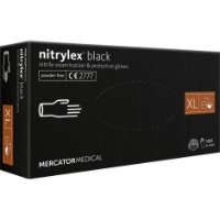 Одноразовые перчатки Amio Nitrylex Basic Black XL 100pcs (MER13529)