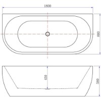 Ванна Aifol Kabo 1800x800 (90213) фото №3 — интернет-магазин Desire.md