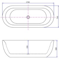 Ванна Aifol Perla 1700x780 (90208) фото №3 — интернет-магазин Desire.md