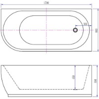 Ванна Aifol Rato 1700x800 (90211) фото №4 — интернет-магазин Desire.md