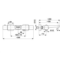 Baterie pentru cadă Armatura Malaga (124019) imaginea #2 — magazin online Desire.md