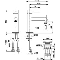 Baterie lavoar Armatura Moza Mini PVD (127054) imaginea #2 — magazin online Desire.md