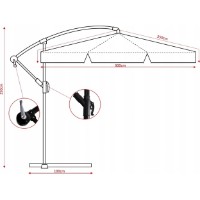 Umbrelă de gradină GardenLine GAO2866 Beige imaginea #6 — magazin online Desire.md