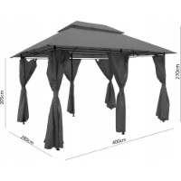 Cort-baldachin GardenLine TUN0372 3x4x2.65m Biege imaginea #10 — magazin online Desire.md