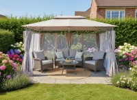 Cort-baldachin GardenLine TUN0372 3x4x2.65m Biege imaginea #5 — magazin online Desire.md