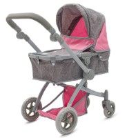 Cărucior pentru păpuși Baby Mix Sophie Pink/Grey 2in1 (56090)
