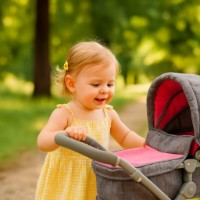 Cărucior pentru păpuși Baby Mix Sophie Pink/Grey 2in1 (56090) imaginea #7 — magazin online Desire.md