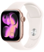 Smartwatch Apple Watch Series 11 GPS 42mm Rose Gold Aluminium Case with Light Blush Sport Band M/L (MEU44) imaginea #2 — magazin online Desire.md