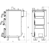 Cazan combustibil solid Kronas Standart 12kW imaginea #2 — magazin online Desire.md