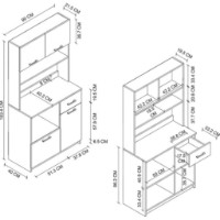 Bufet Bofigo 12-62-41 Sapphire Oak/White imaginea #3 — magazin online Desire.md