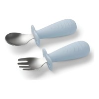 Set lingurita cu furculita BabyOno Light Blue (1665/01)