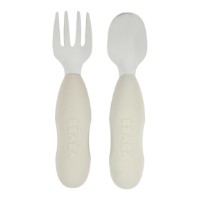 Set lingurita si furculita Beaba Velvet Gray (B913581)