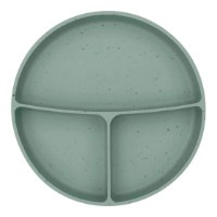 Farfurie din silicon cu ventuza Kikka Boo Platinum Sage (31302050032)