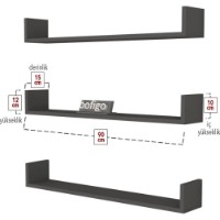 Навесная полка Bofigo 13-90-08 Anthracite фото №5 — интернет-магазин Desire.md