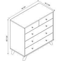 Comodă Bofigo 27-03-41 Sapphire Oak/White imaginea #2 — magazin online Desire.md