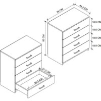 Комод Bofigo 27-01-01 White фото №2 — интернет-магазин Desire.md