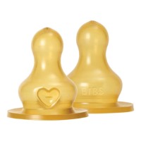 Tetină pentru biberon BIBS Bottle Latex Nipple 2 Pack Fast (5000003)