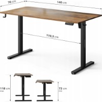 Masa de birou Sense7 Nojo Light 140x70 Dark Brown imaginea #4 — magazin online Desire.md