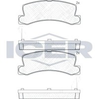 Set placute frână ICER 180612 imaginea #2 — magazin online Desire.md