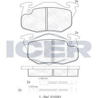 Set placute frână ICER 180864 imaginea #2 — magazin online Desire.md