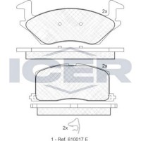 Set placute frână ICER 180888 imaginea #2 — magazin online Desire.md