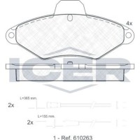Комплект тормозных колодок ICER 180920 фото №3 — интернет-магазин Desire.md