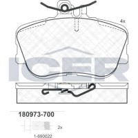 Set placute frână ICER 180973-700 imaginea #3 — magazin online Desire.md