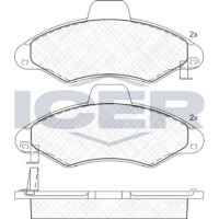 Комплект тормозных колодок ICER 181229 фото №3 — интернет-магазин Desire.md