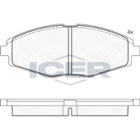 Комплект тормозных колодок ICER 181262 фото №2 — интернет-магазин Desire.md