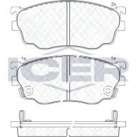 Комплект тормозных колодок ICER 181334 фото №2 — интернет-магазин Desire.md