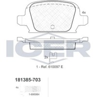 Set placute frână ICER 181385-703 imaginea #3 — magazin online Desire.md
