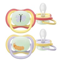 Suzeta Philips Avent Ultra Air Nighttime 0-6m 2pcs (SCF376/25)