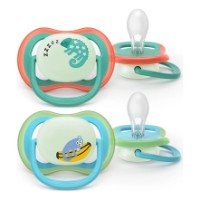 Suzeta pentru biberon Philips Avent Ultra Air Nighttime 6-18m 2pcs (SCF376/28)