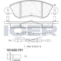 Set placute frână ICER 181420-701 imaginea #2 — magazin online Desire.md