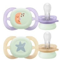 Suzeta Philips Avent Ultra Nighttine Start 0-2m 2pcs (SCF075/17) 