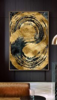 Pictură ArtShop Abstract Art With Gold Flowers 60x90cm (PA50-LL)