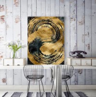 Pictură ArtShop Abstract Art With Gold Flowers 60x90cm (PA50-P-L)