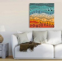 Pictură ArtShop African Ethnographic Drawing 60x60cm (PA163-L-PL)