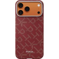 Husa de protecție Pitaka Ultra-Slim iPhone 17 Pro Monogram-Gold/Red (KI1702PTK)