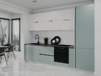 Bucătărie Bayro Monty Light Cream/Relax Green 3000